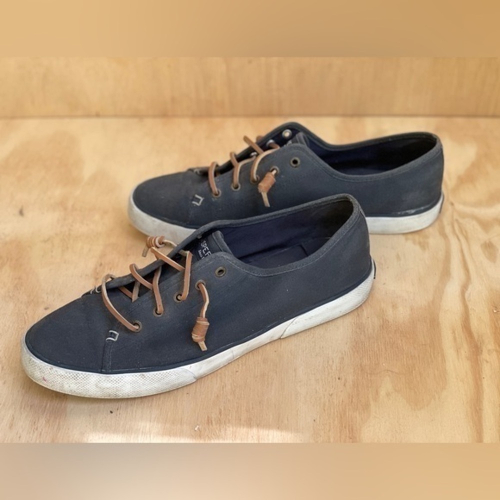 Sperry‎ Topsider Seacoast Canvas Sneaker - Navy Woman’s 11